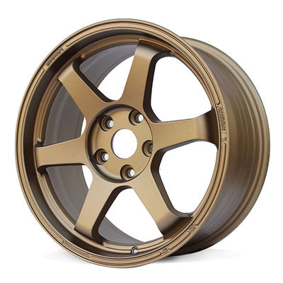 qualité  Automotive Spare Parts Wheel Rims Racing Sport Aluminum Alloy Auto Passenger Car Tire Rim Gold 18 For Golf A4 Civic usine